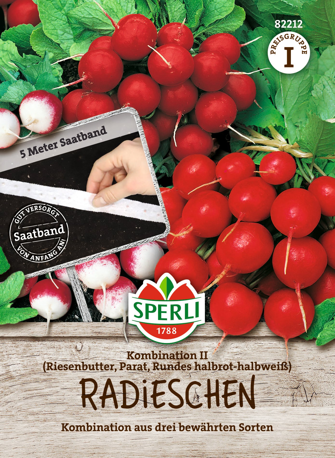 Radieschen Kombination II, Saatband