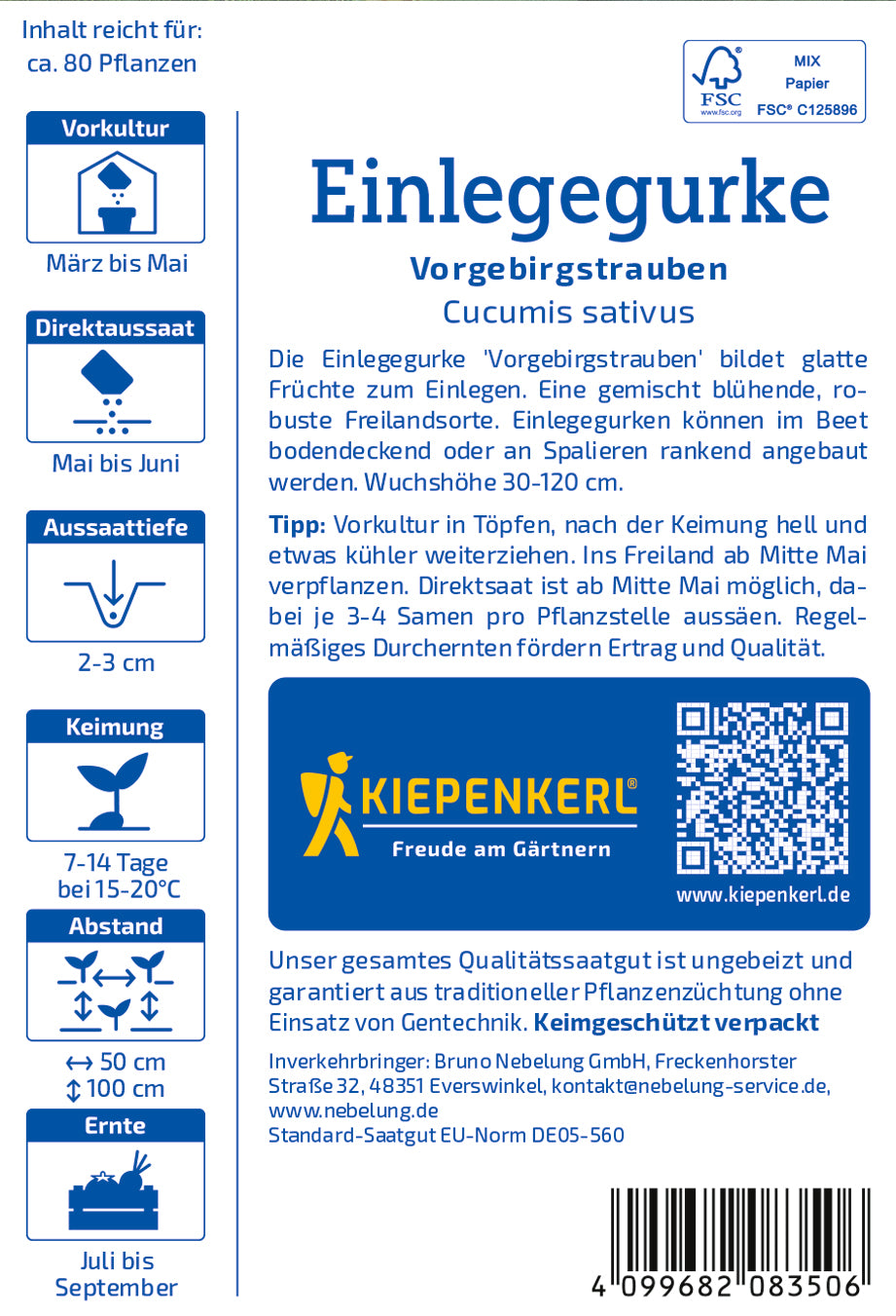 Einlegegurke Vorgebirgstrauben