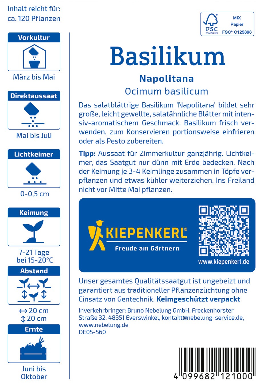 Basilikumsamen Napolitana