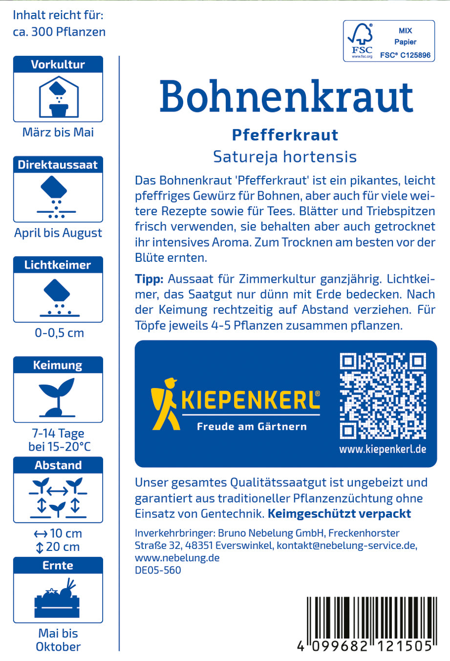 Bohnenkraut Pfefferkraut