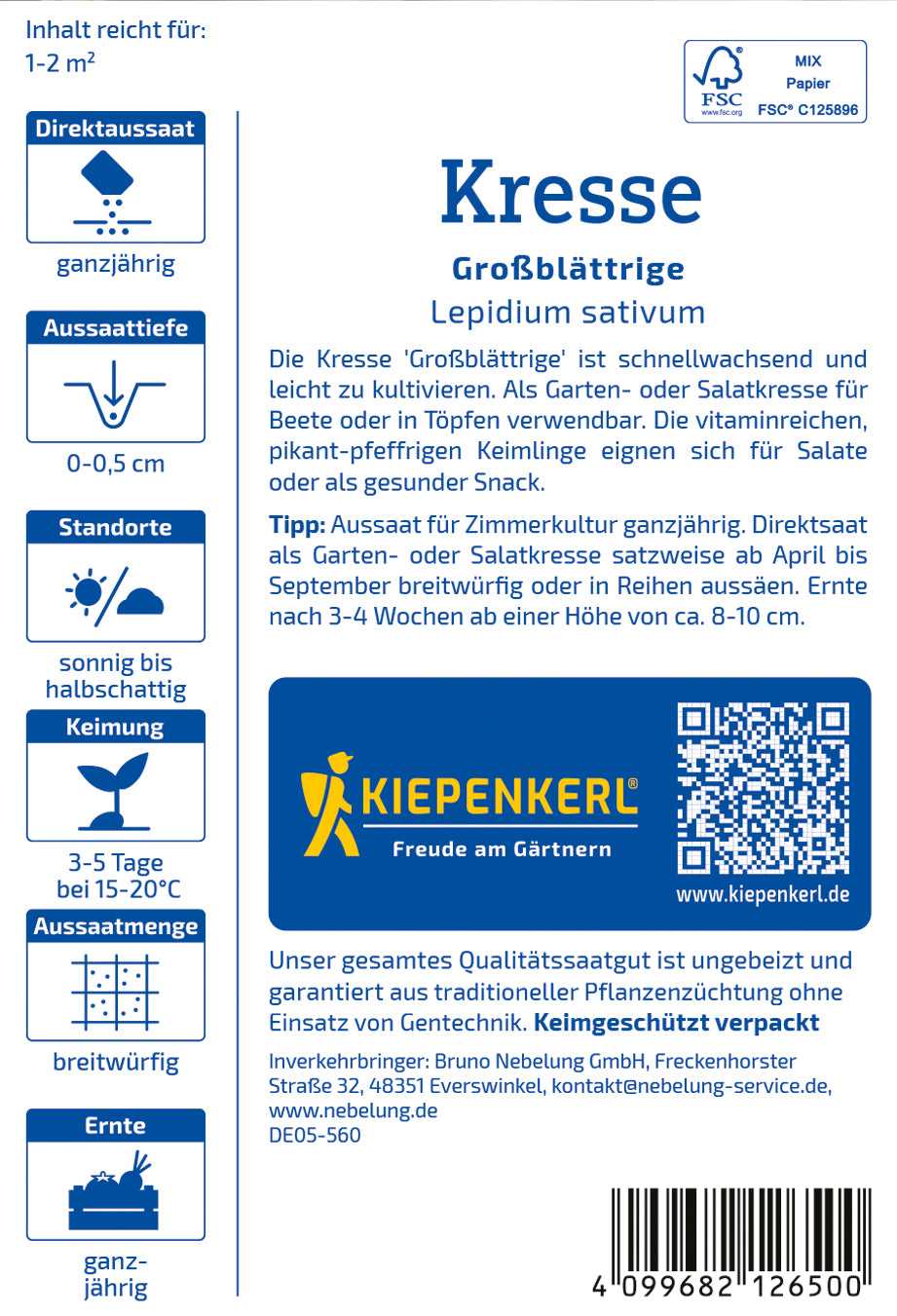 Kresse Glatte großblättrige