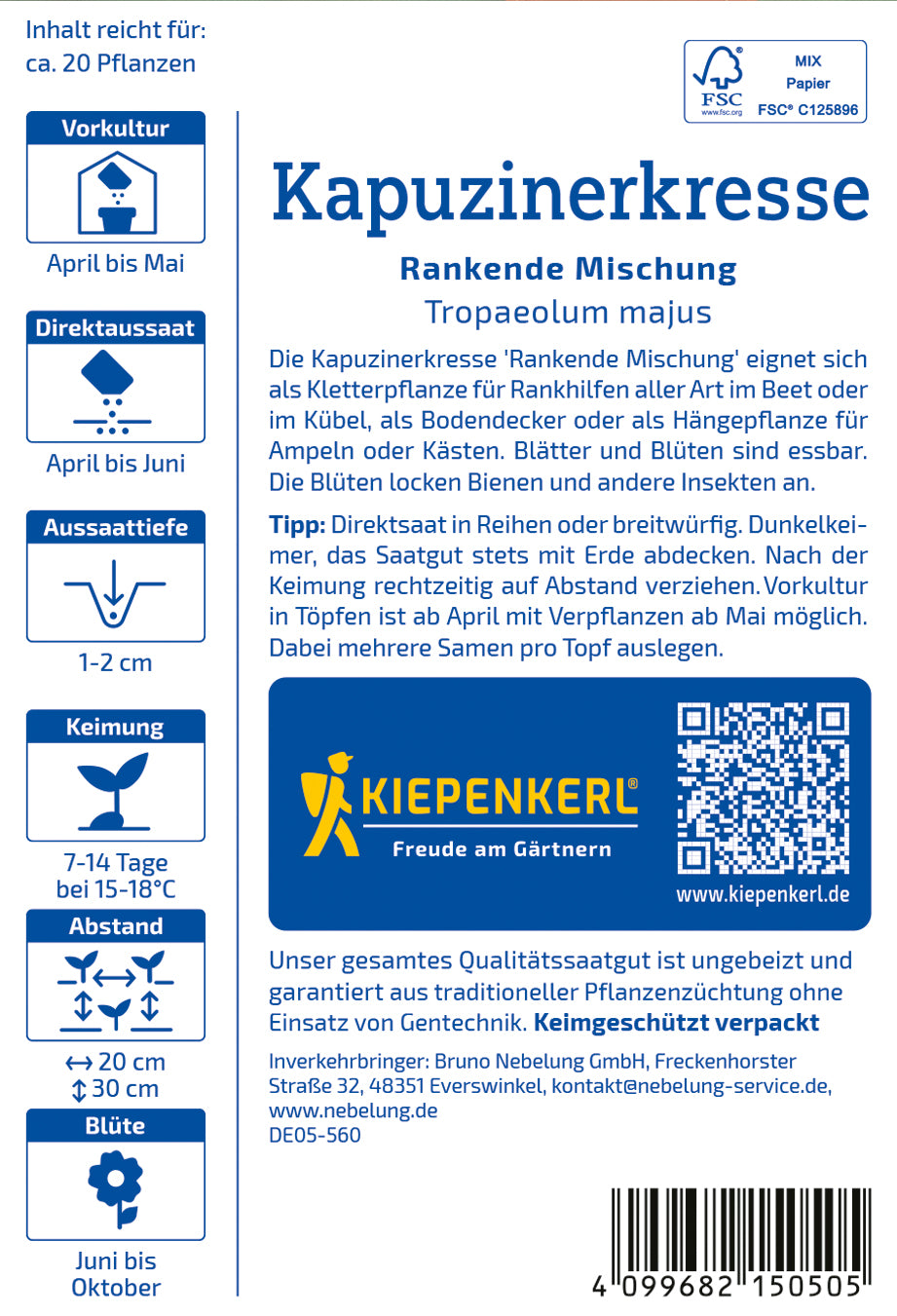 Kapuzinerkresse Rankende Mischung