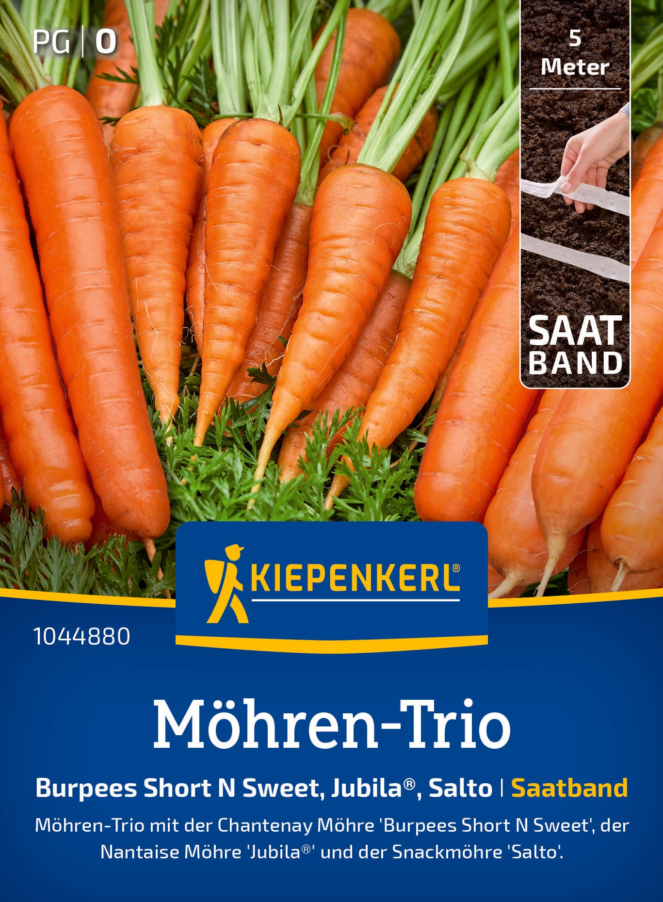 Möhren-Trio Short `N`Sweet, Salto, Jubila®, Saatband