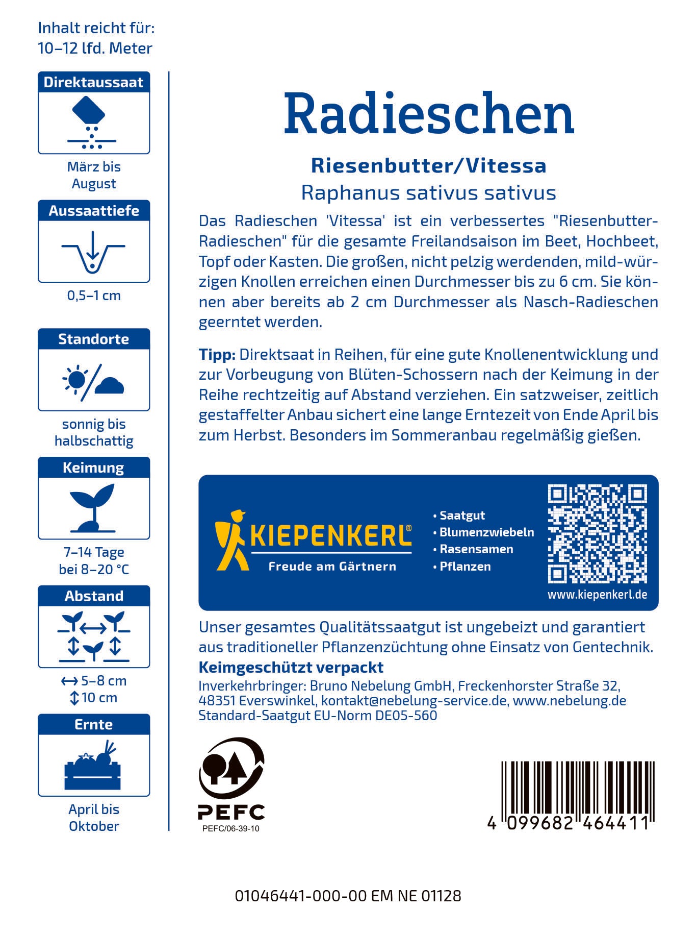 Radieschensamen Riesenbutter/Vitessa