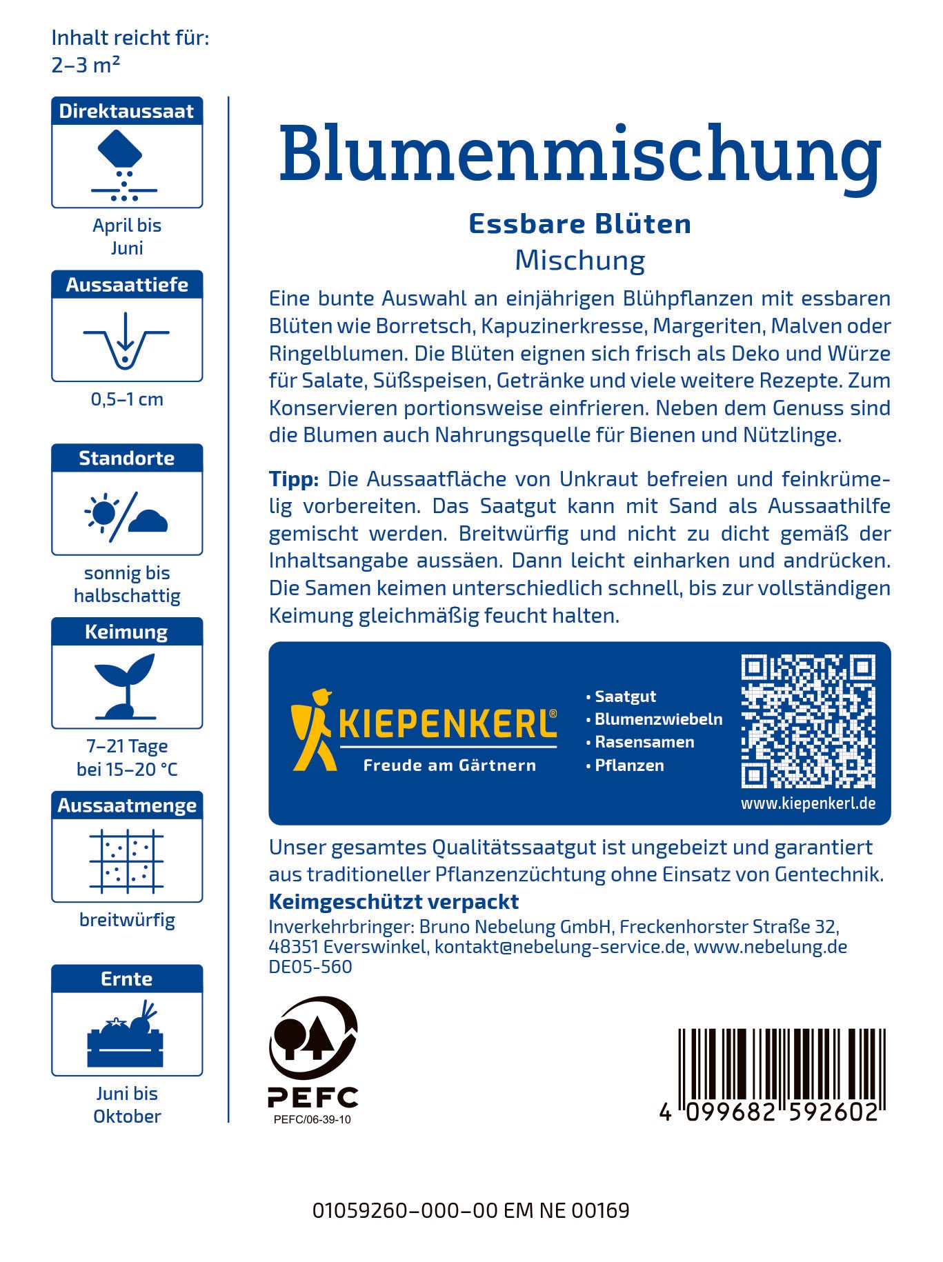Blumensamen-Mischung Essbare Blüten