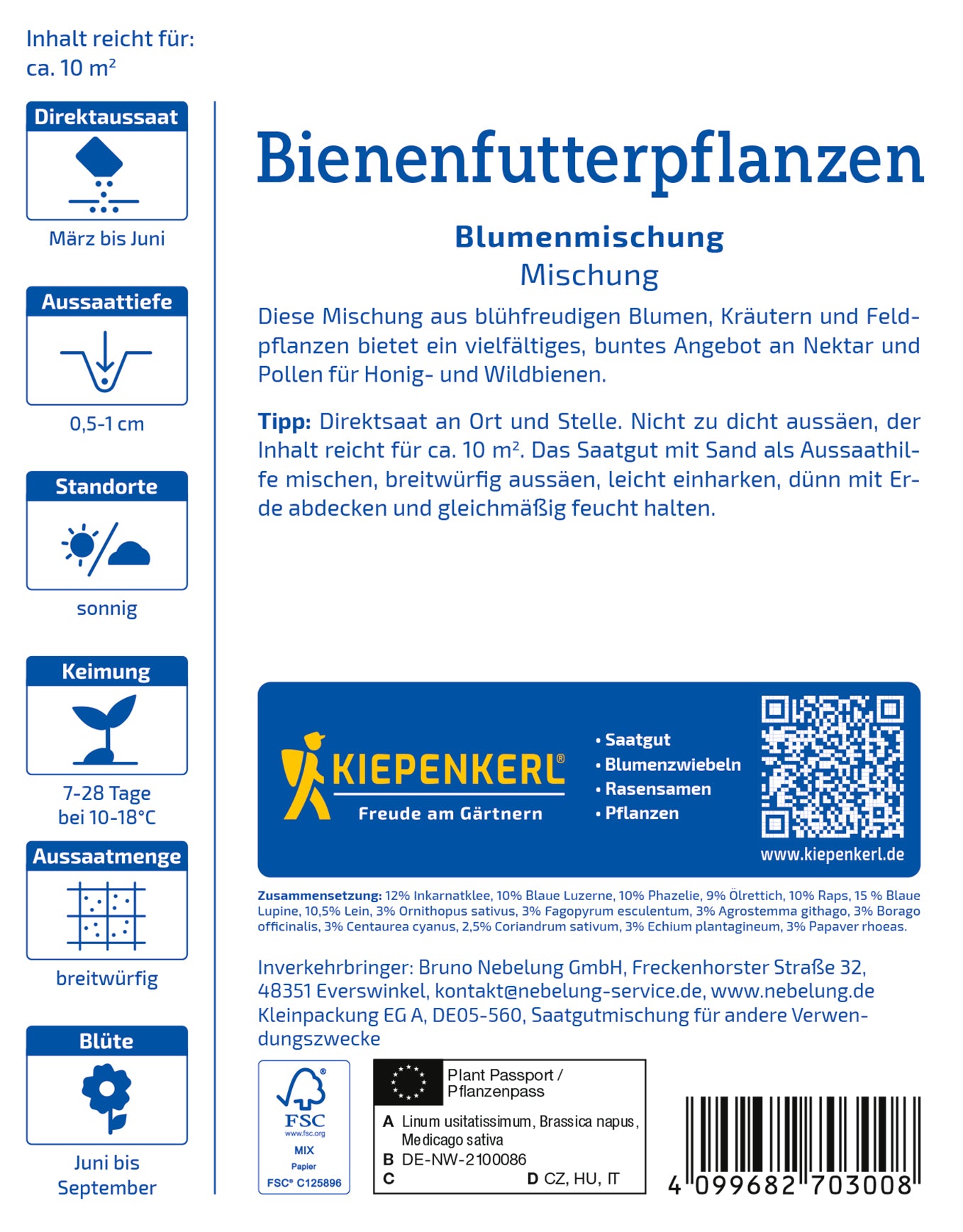 Blumenmischung Bienenfutterpflanzen