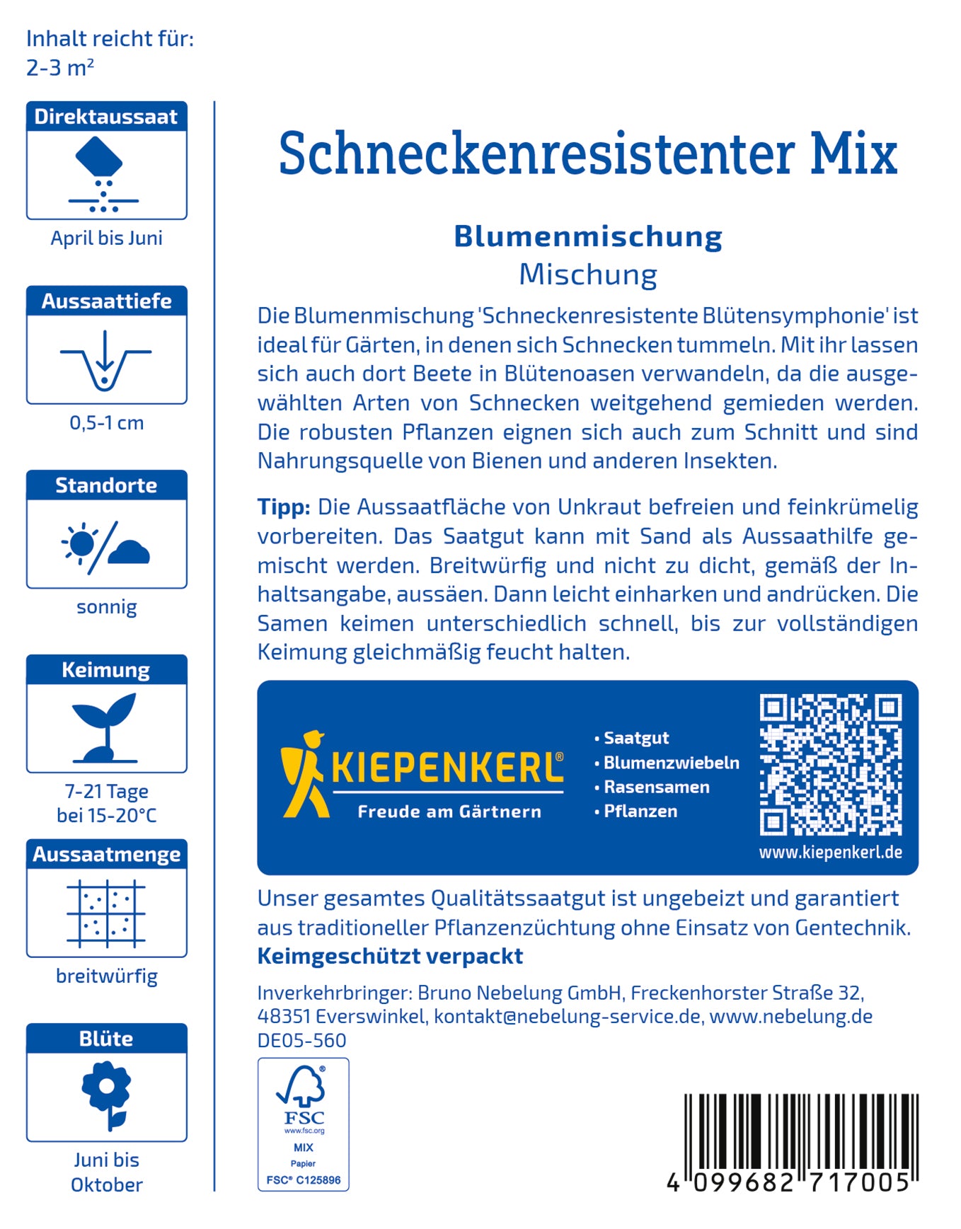 Blumenmischung  Schneckenresistenter Mix