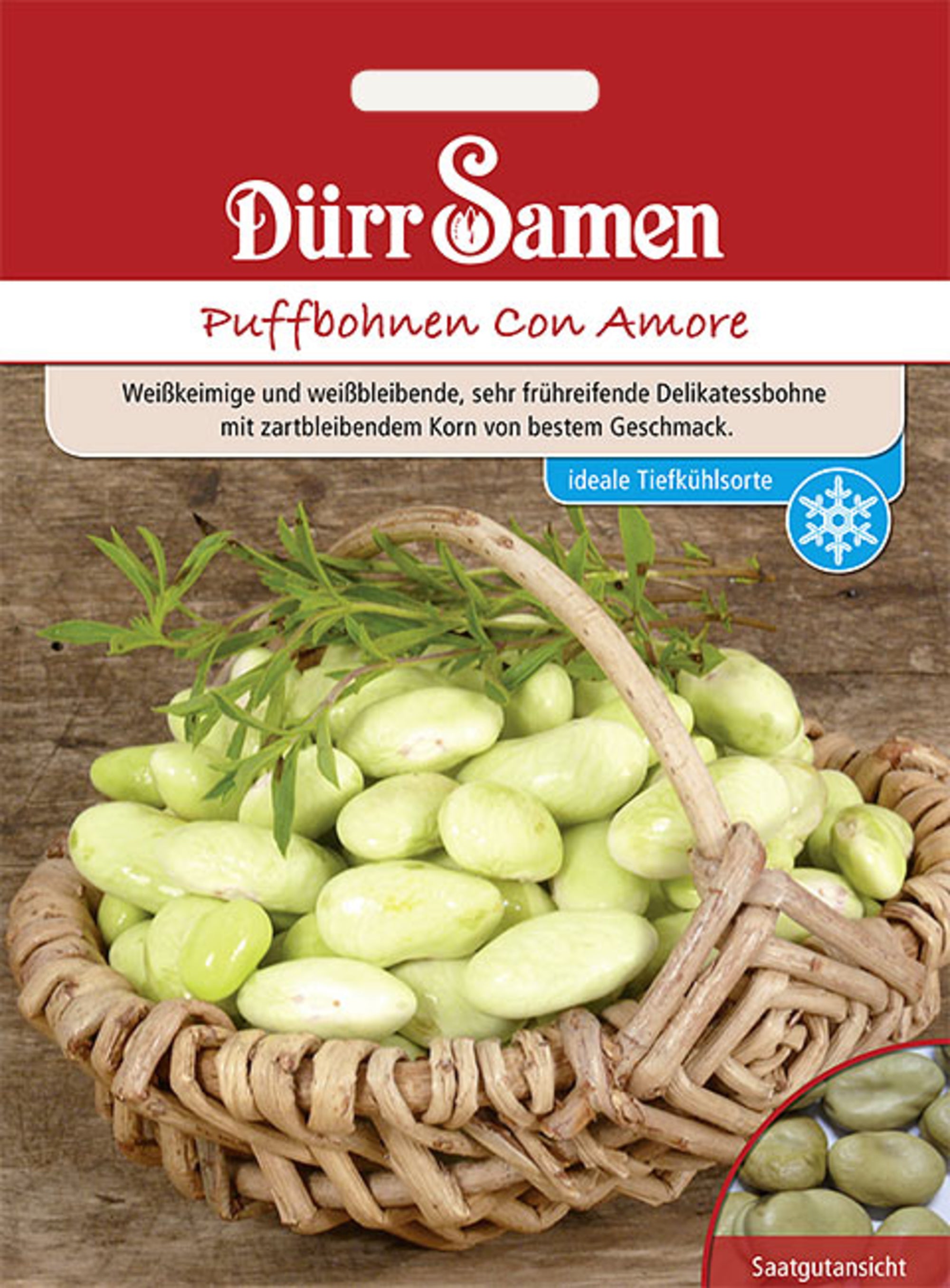 Puffbohnen dreifach weiße