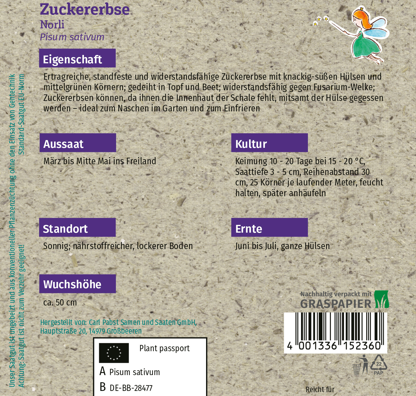 Zuckererbse Norli