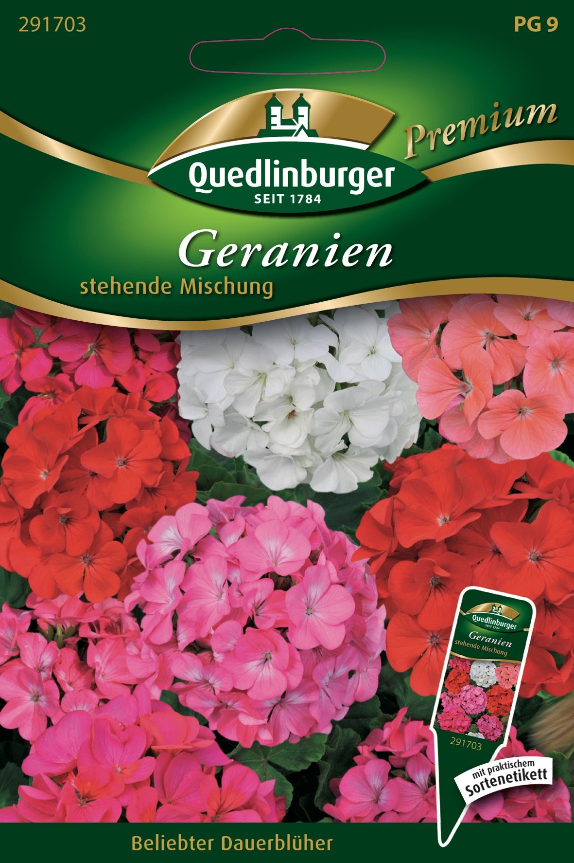 Geranien stehende Mischung