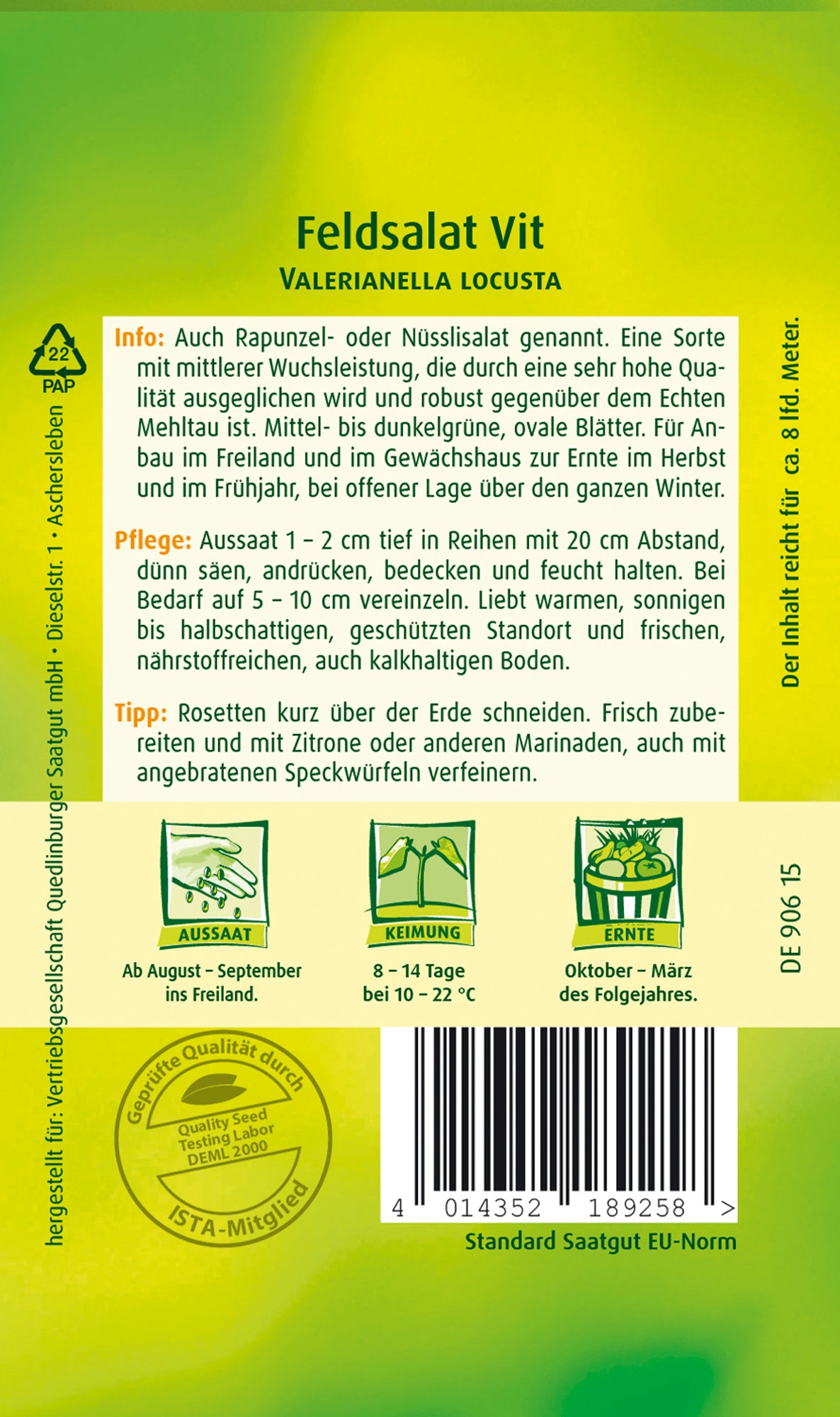Feldsalat Vit