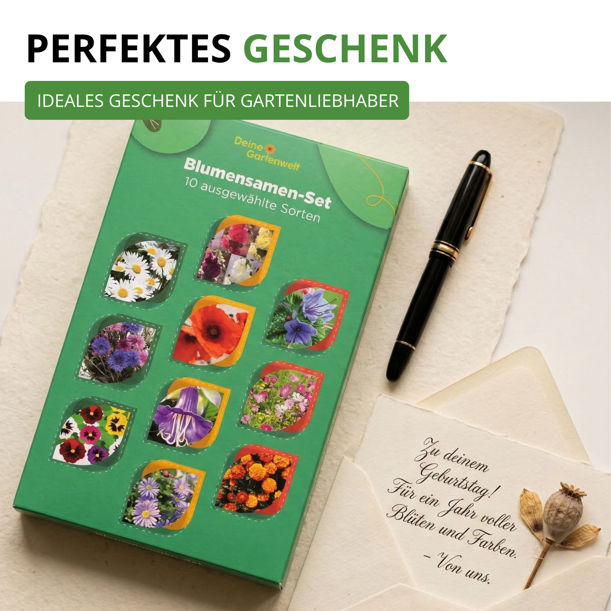 Blumensamen-Set mit 10 Sorten