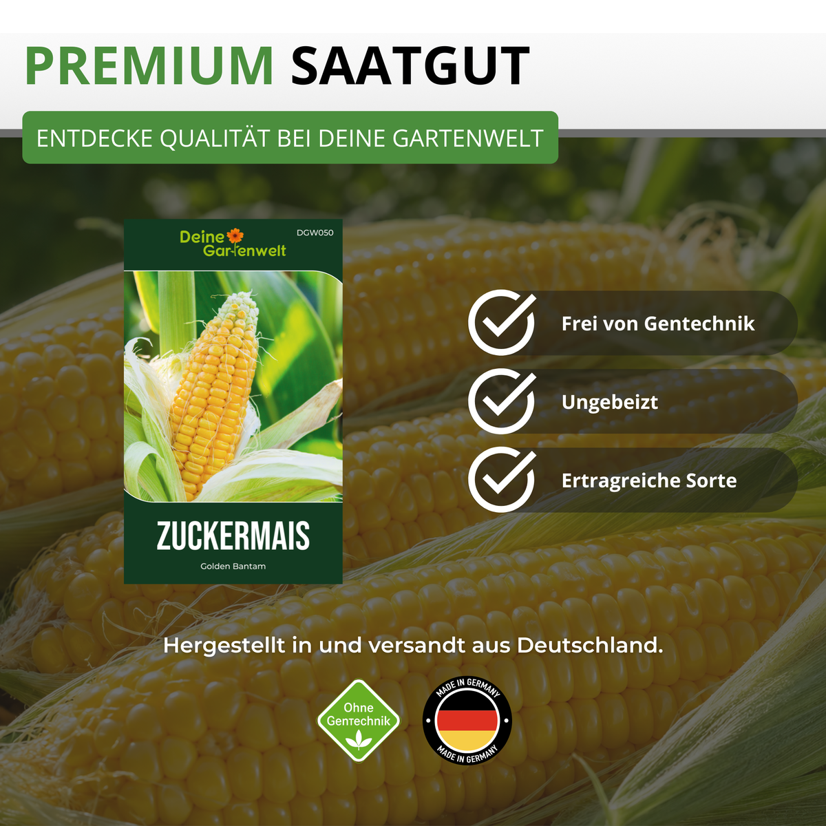 Zuckermais Golden Bantam Saatgut