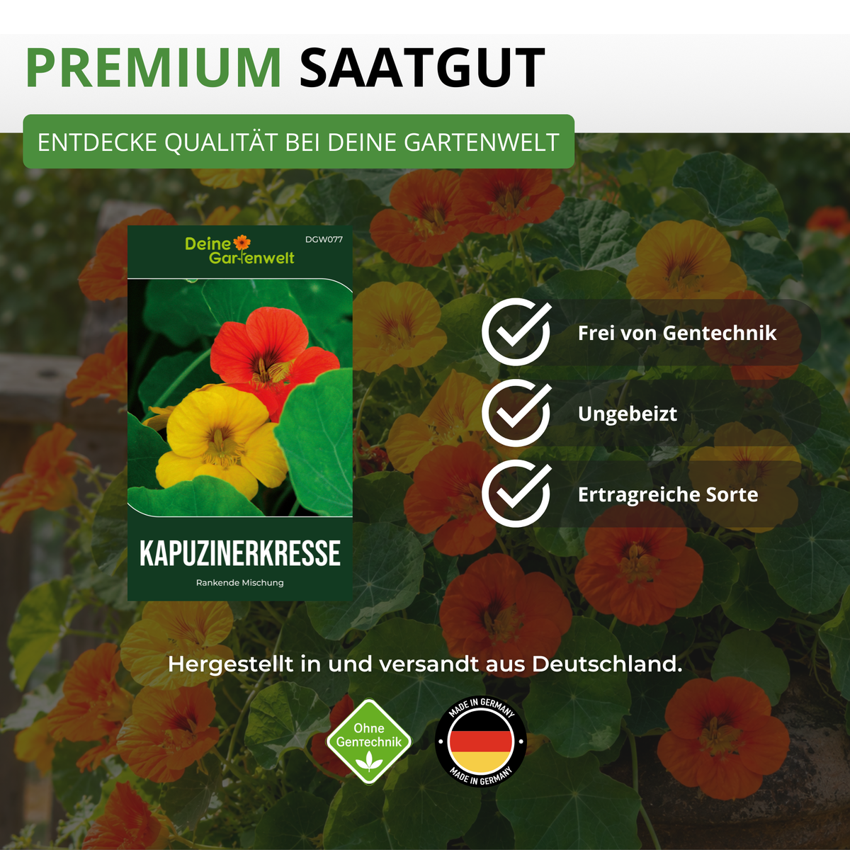 Kapuzinerkresse Rankende Mischung Saatgut