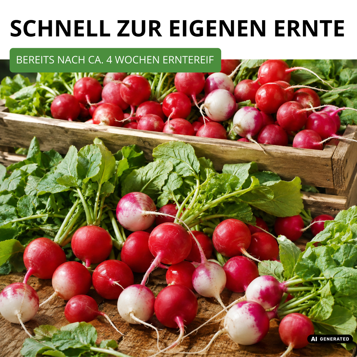 Radieschen 3 Sorten Saatband 5 m