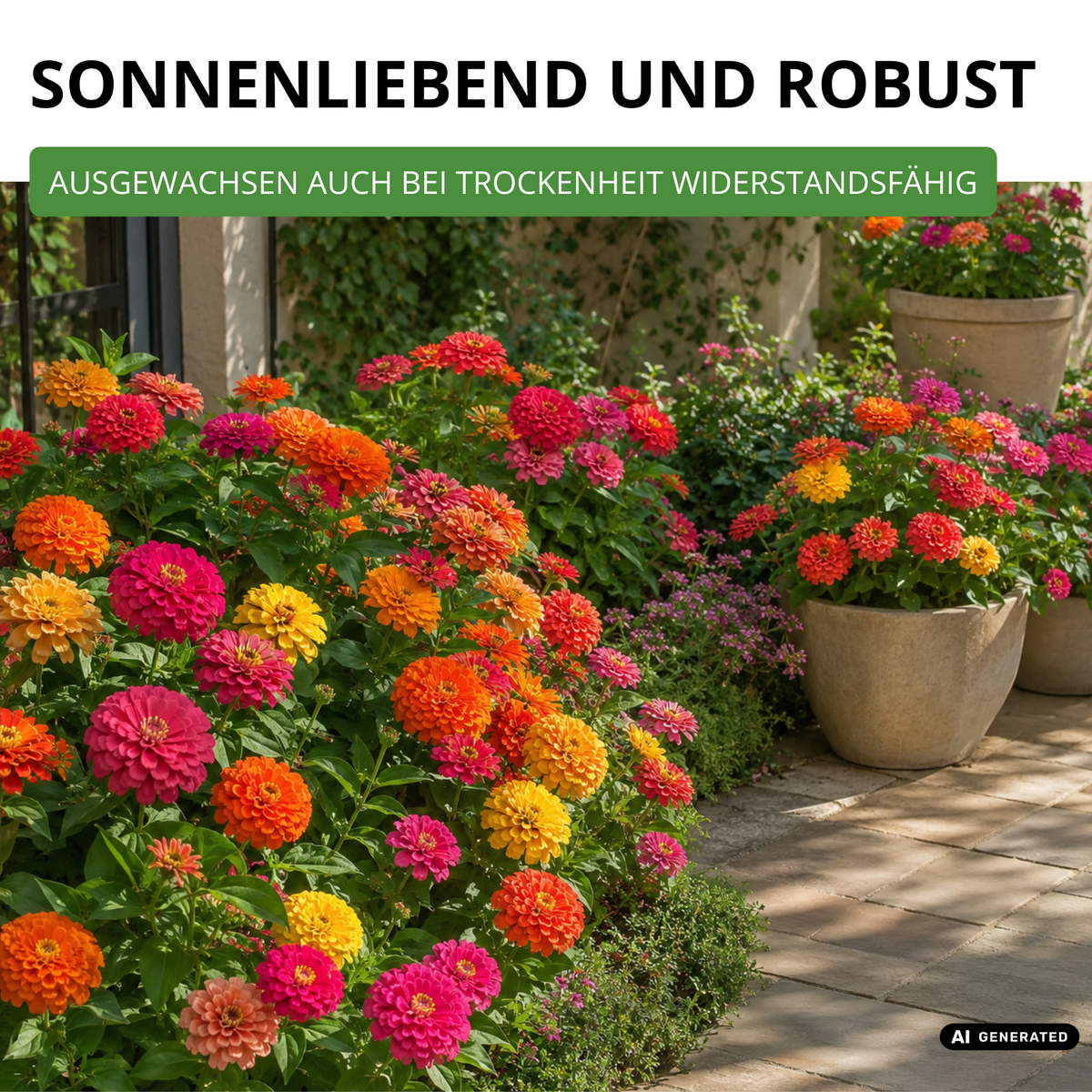 Zinnie Dahlienblütige Mischung Saatgut