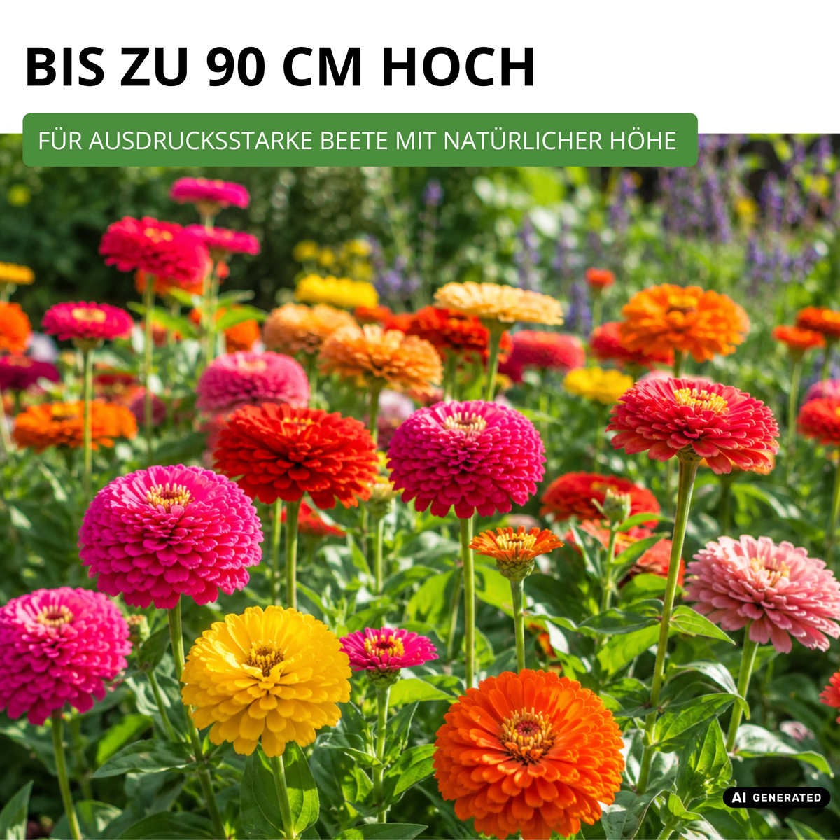 Zinnie Dahlienblütige Mischung Saatgut