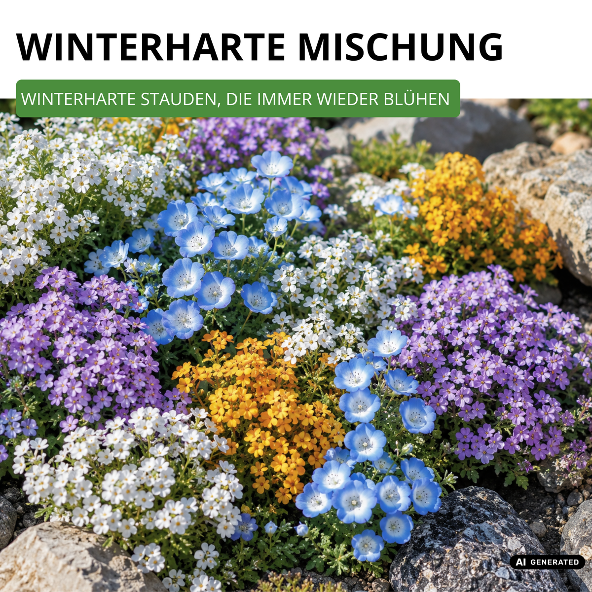Blumenmischung Steingarten winterharte Stauden Saatgut