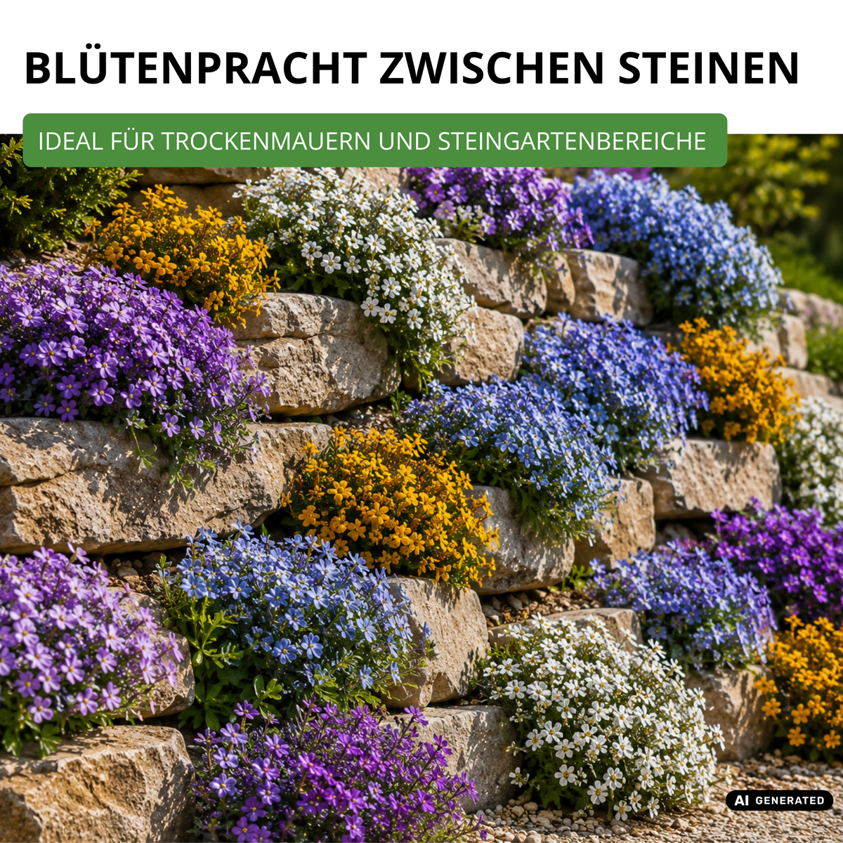 Blumenmischung Steingarten winterharte Stauden Saatgut