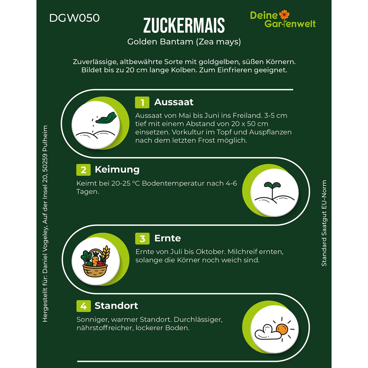 Zuckermais Golden Bantam Saatgut