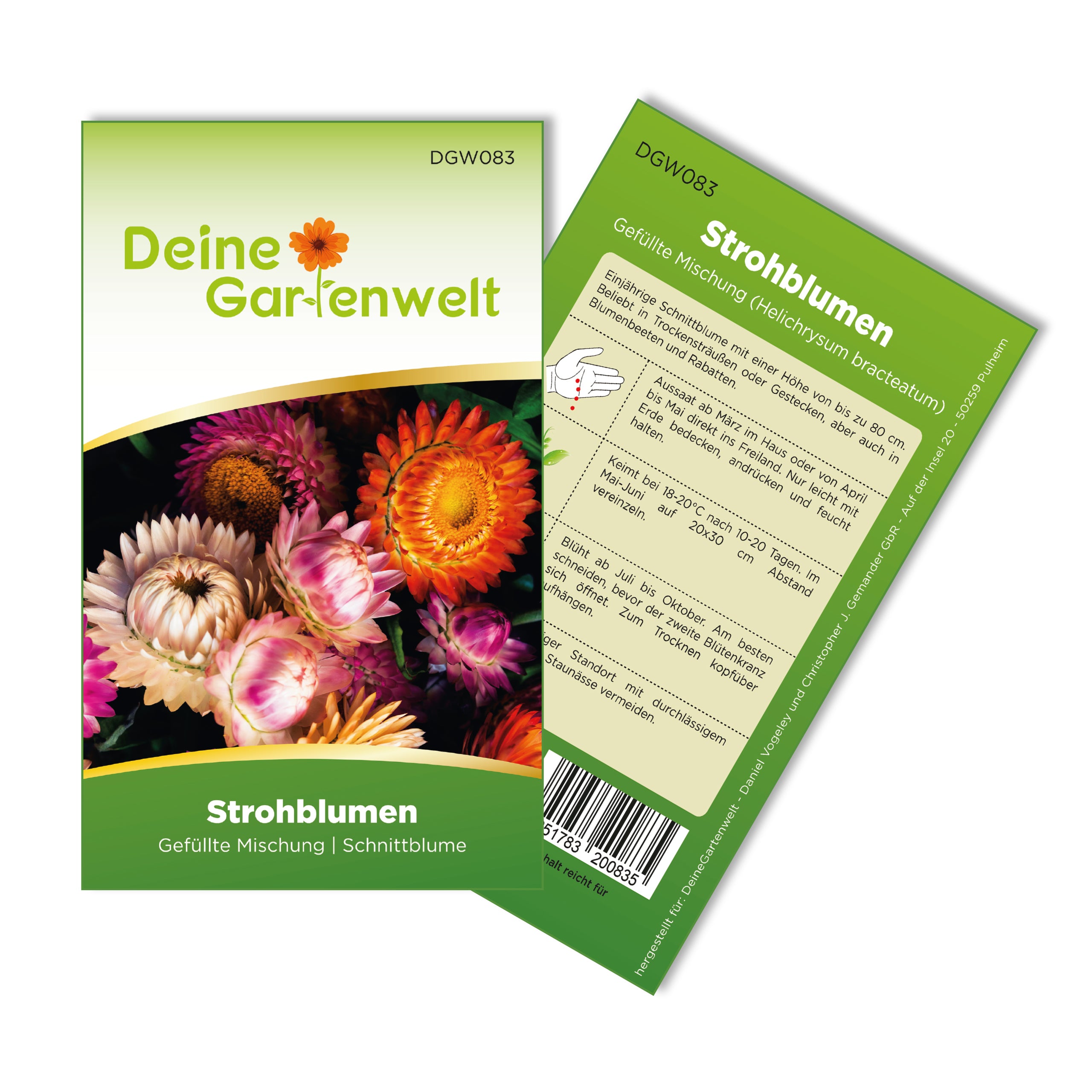 Strohblume gefüllte Mischung