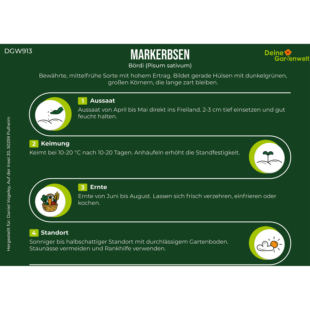 Markerbse Bördi Saatgut
